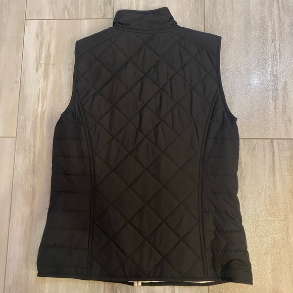 Lauren by Ralph Lauren Black and White Reversible Insulated Puffer Vest, Small - Picture 5 of 14
